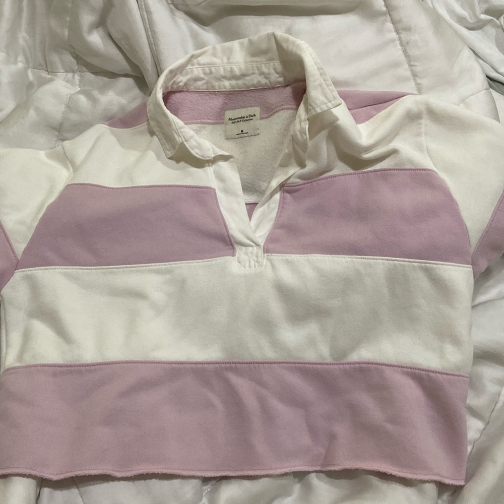 Abercrombie cropped collared shirt